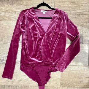 Worn Once-And Now This, size M, velvet bodysuit